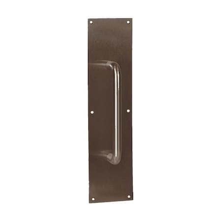 Trimco Square Corner Pull Plate 6" 1194 Pull Dark Bronze Powder Coat 4"x16" 1017-3.613